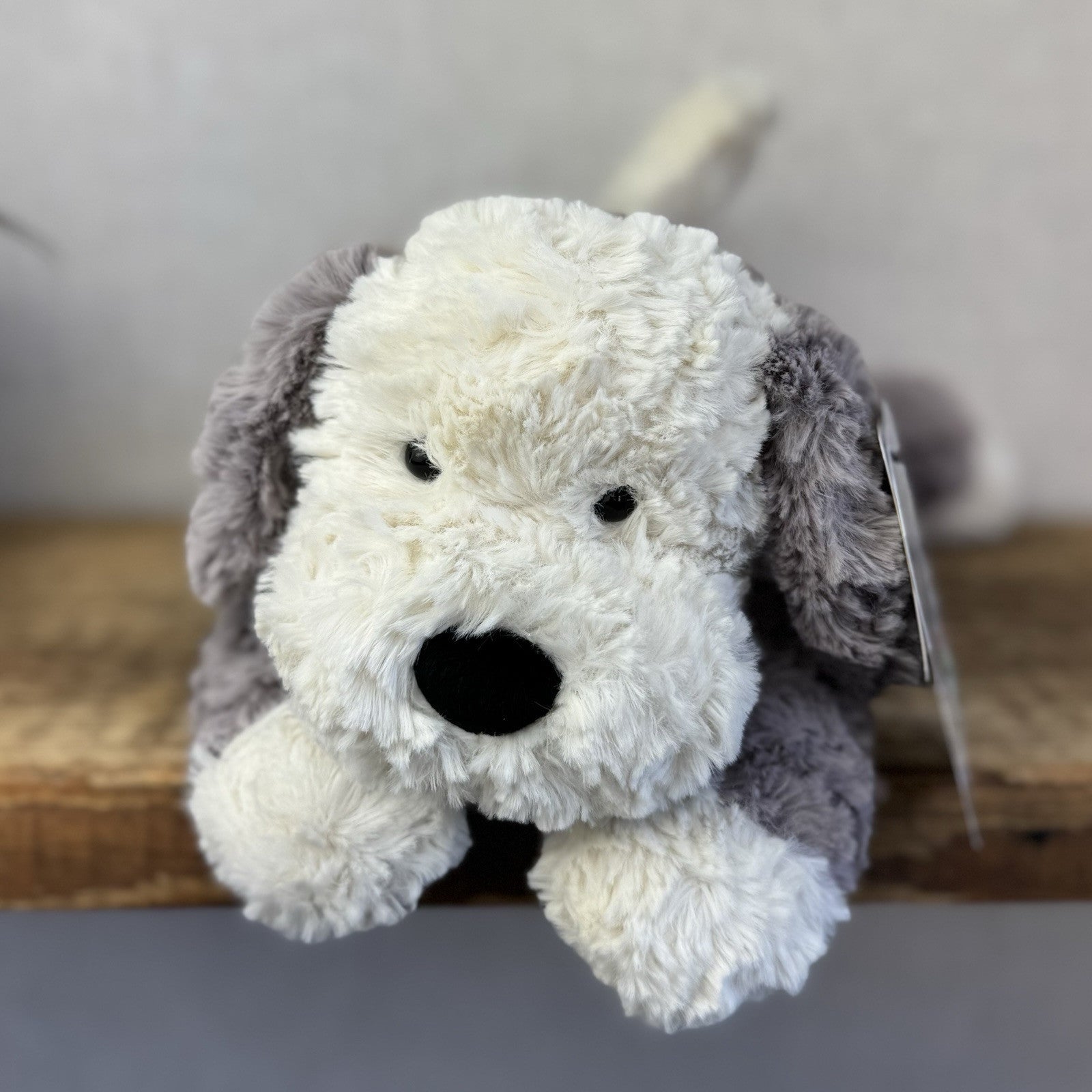 Jellycat Tumblie Sheepdog Grey & White Puppy Dog Soft Toy Plush 14” (2)