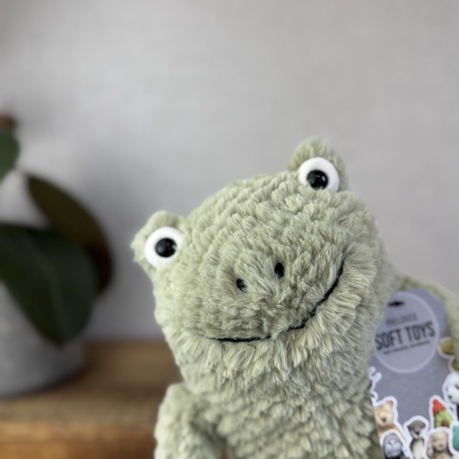 Jellycat Flumpie Frog - Jellycat Green Textured Chubby Frog Plush Beanie 8"