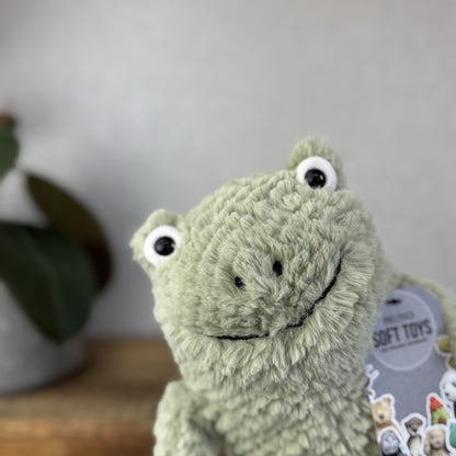 Jellycat Flumpie Frog - Jellycat Green Textured Chubby Frog Plush Beanie 8"