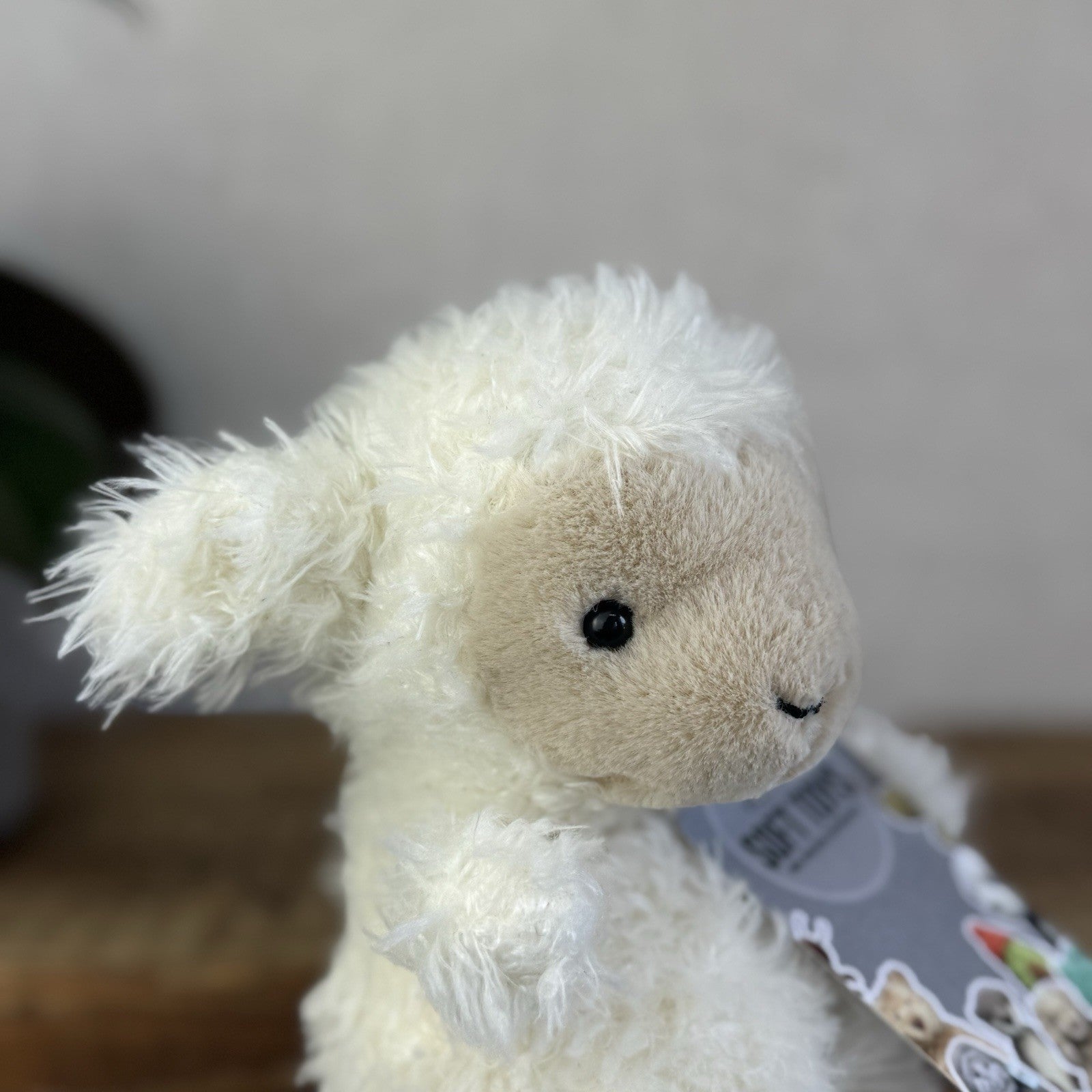 Jellycat Little Lamb - Small White/Cream Lamb Fuzzy Curly Fur Small Lamb 8"