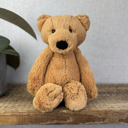 Jellycat Bashful Bear - Medium Brown Bashful Bear - Retired Bear With Tags 12”