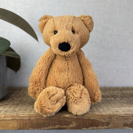 Jellycat Bashful Bear - Medium Brown Bashful Bear - Retired Bear With Tags 12”