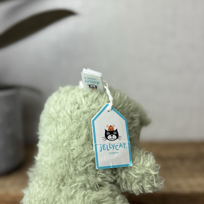 Jellycat Little Frog - Fluffy Little Frog - Light Green Frog New With Tags 8"