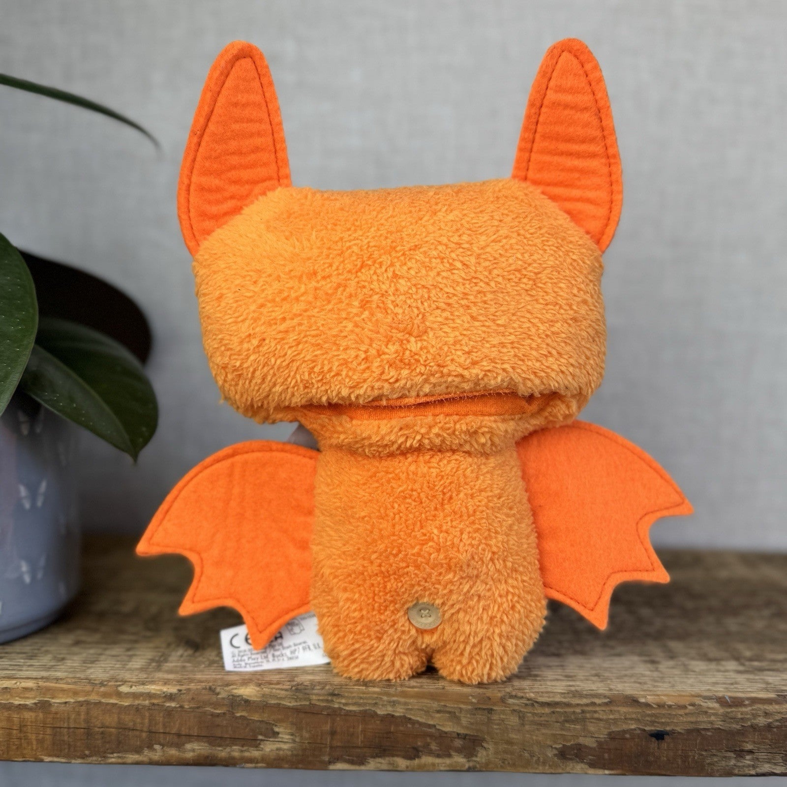 Fuggler Fart Face Fuggler Winged Bat - Orange Fluffy Bat Funny Ugly Monster 