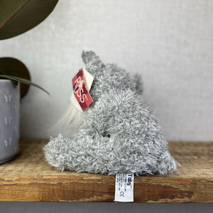 Russ Berrie Softies Toby - Grey Schnauzer Dog Soft Toy Beanie Plush Tags 8"