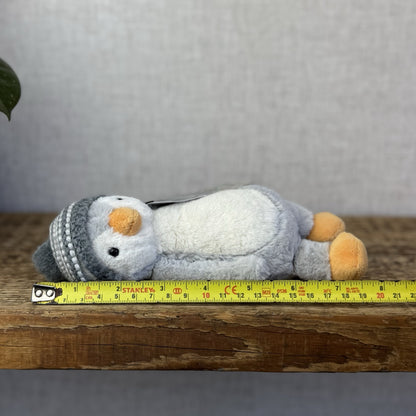Jellycat Bashful Grey Bobble Hat Penguin - Small Retired Light Grey Penguin 8”