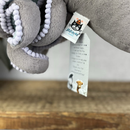 Jellycat Neo Octopus - Grey Octopus Plush Medium New Without Tags 10"