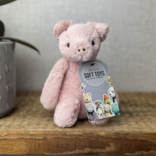 Jellycat Small Bashful Pig - Small Light Pink Piglet Beanie Soft Toy 8”