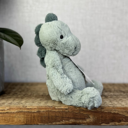 Jellycat Small Puffles Dinosaur - Small Light Green Super Soft Dino Plush 9" (2)