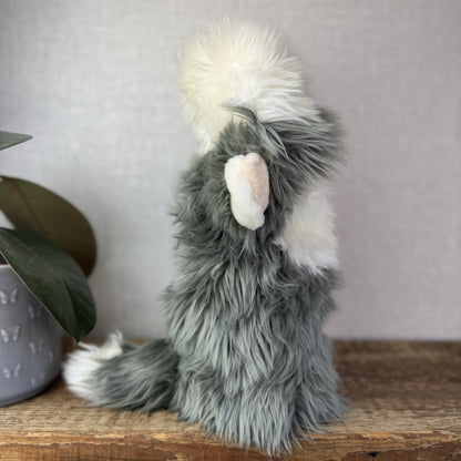 The Puppet Company - Old England Sheep Dog Long Sleeve Puppet Puppy Fluffy 14"