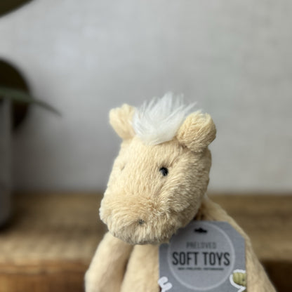 Jellycat Small Bashful Pony - Small Honey Light Brown Pony Horse Soft Toy 8