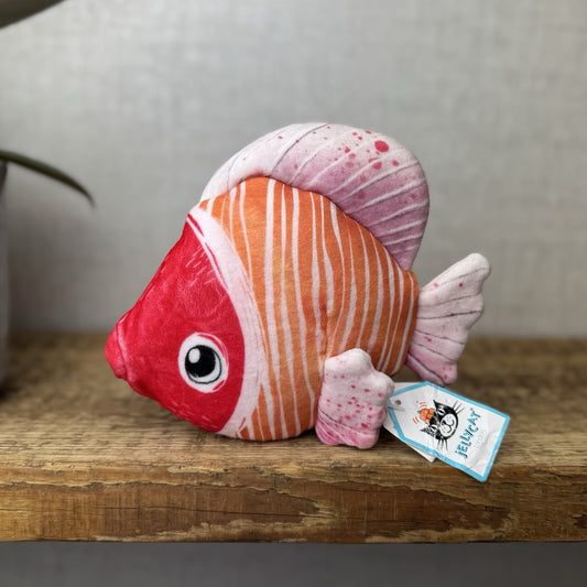 Jellycat Fishiful Pink - Pink Fish Soft Toy Beanie Small Retired With Tags 6”