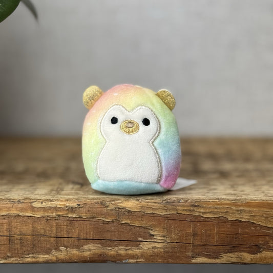 Squishmallow Squishville - Tiny Squishmallow Bowie Tie-dye Hedgehog Cute Rare 2”