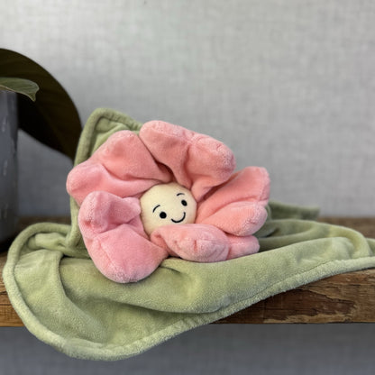 Jellycat Fleury Petunia Soother - Pink Flower Soft Comfort Blanket Baby Girl