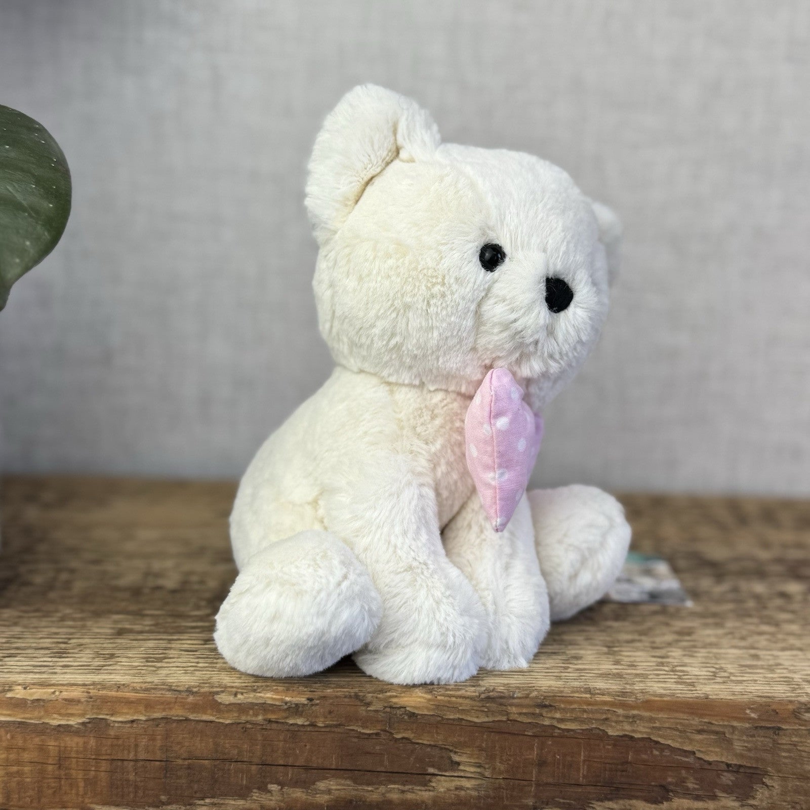 Jellycat Big Bow Cream Kitten - Small White Cat With Pink Bow Retired Small 6”