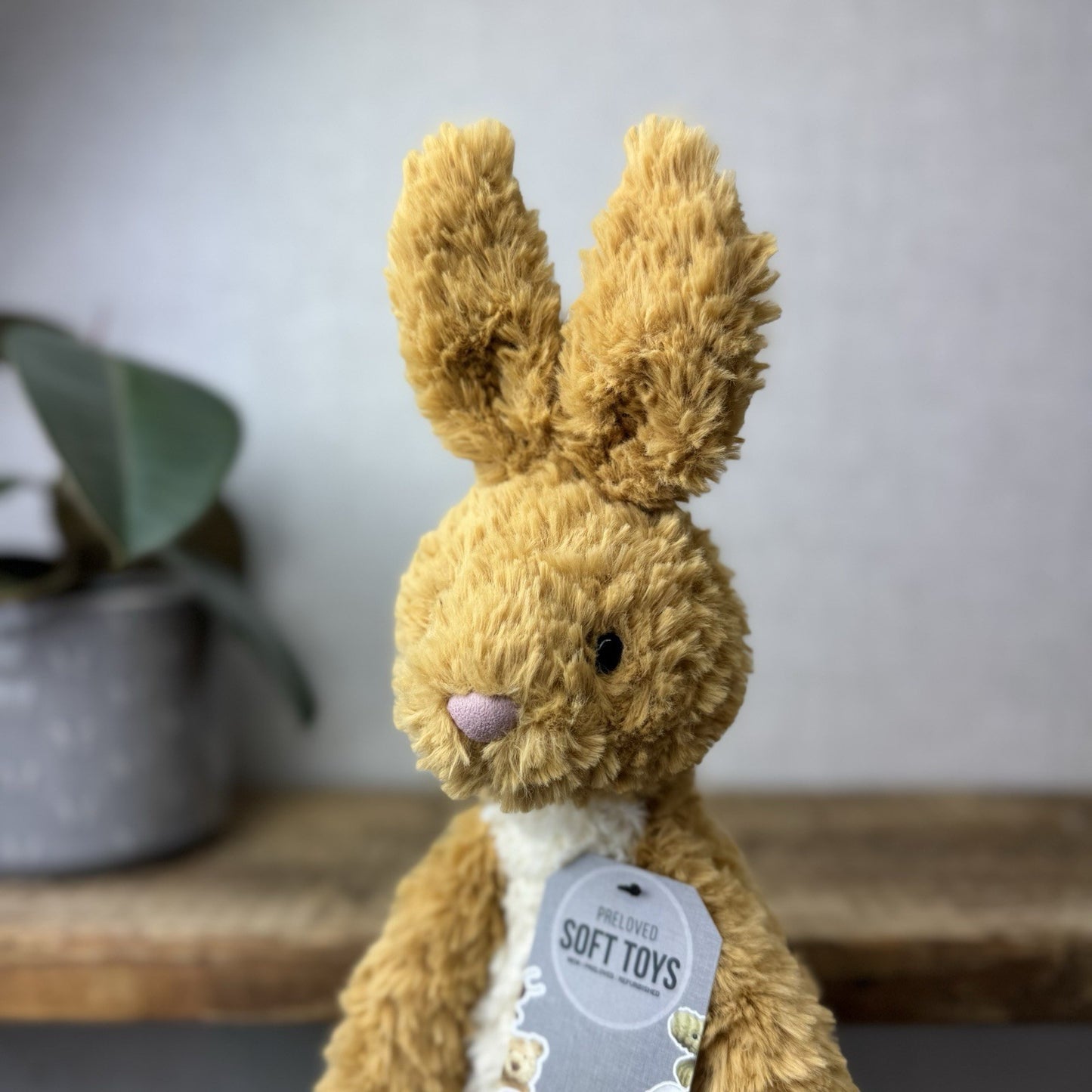 Jellycat Crumble Rabbit - Retired Textured Crumble Mustard Bunny Toy Medium 12"