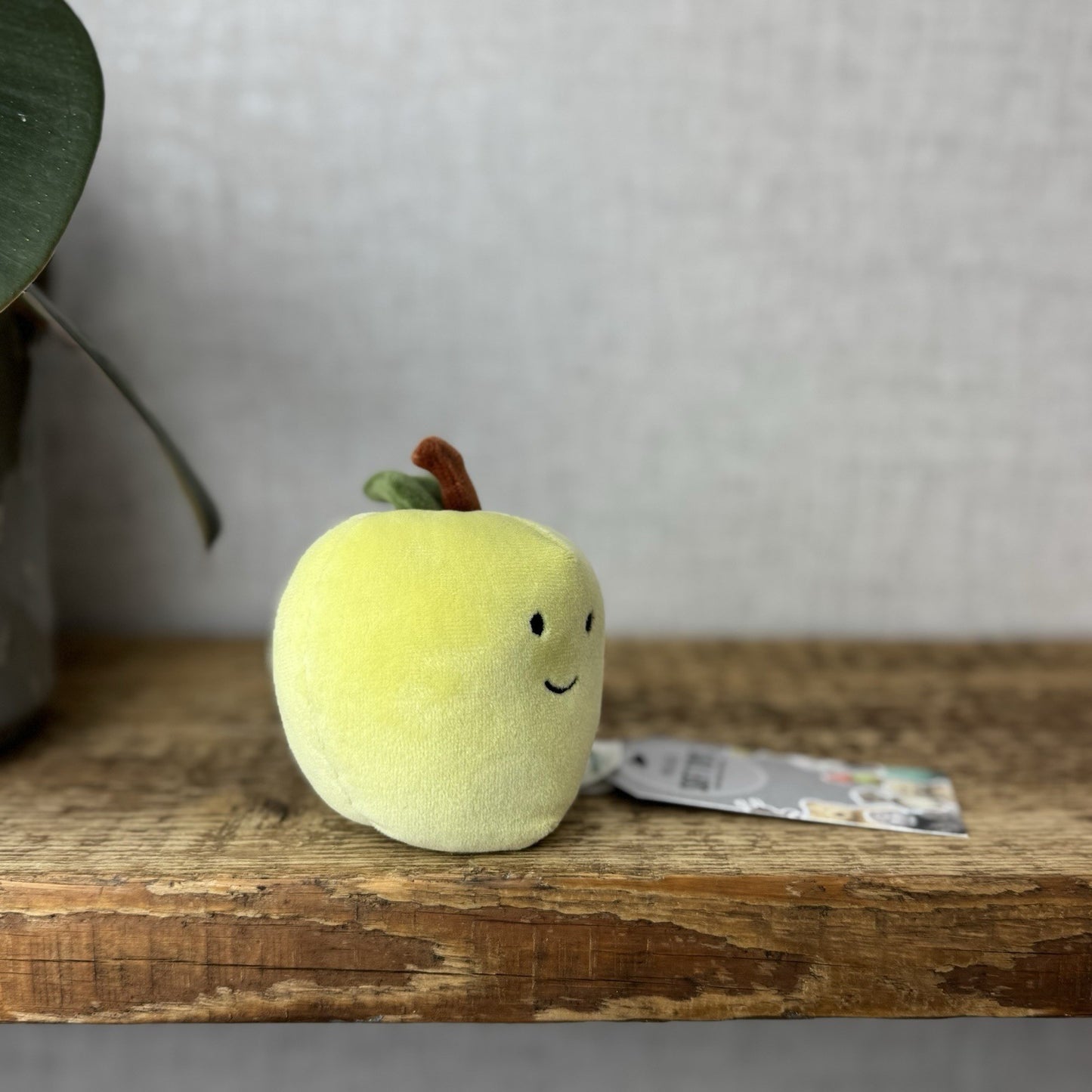 Jellycat Fabulous Fruit Apple - Green Apple Velour Play Food Soft Toy Beanie 4”
