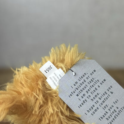 Jellycat Tiny Truffles Highland Cow - Tiny Orange Fluffy Cow Mini Beanie Toy 4”