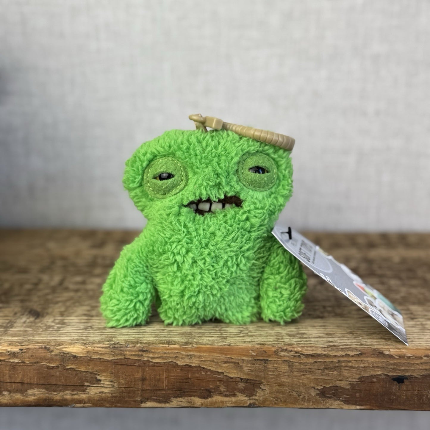 Fuggler Green Squidge Small Keyring  - Funny Ugly Monster Keyring Collectible