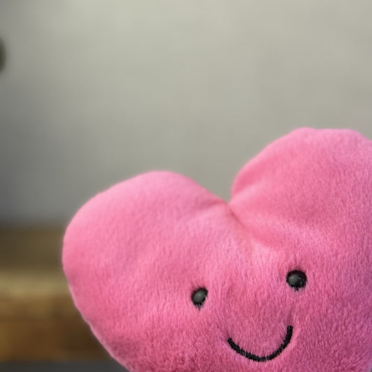 Jellycat Amuseable Pink Heart - Small Heart Jellycat - Jellycat Heart - Small 4”
