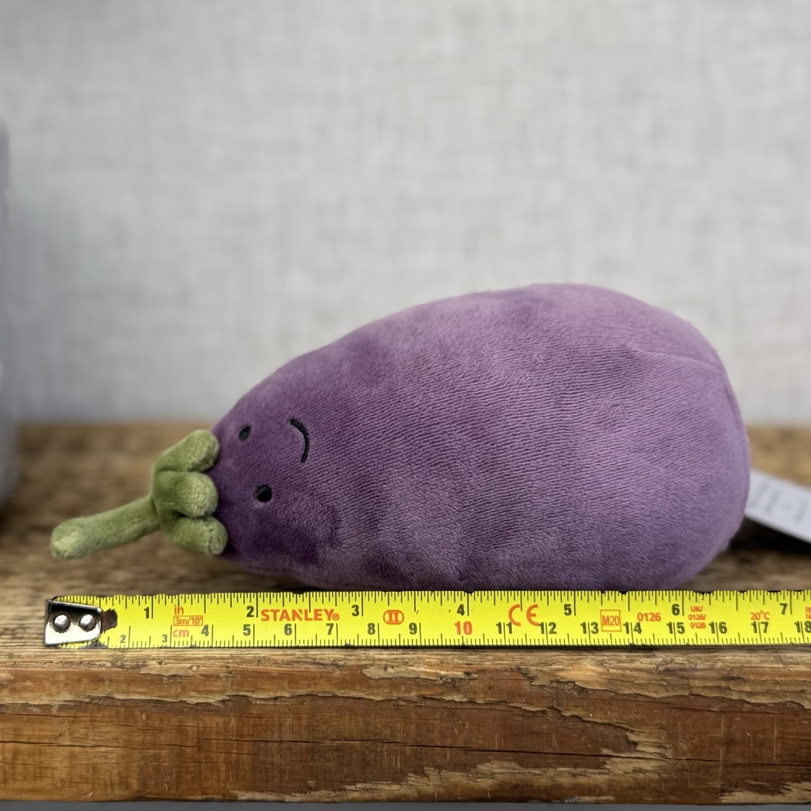 Jellycat Vivacious Aubergine - Small Purple Velour Beanie Vegetable Play 7"