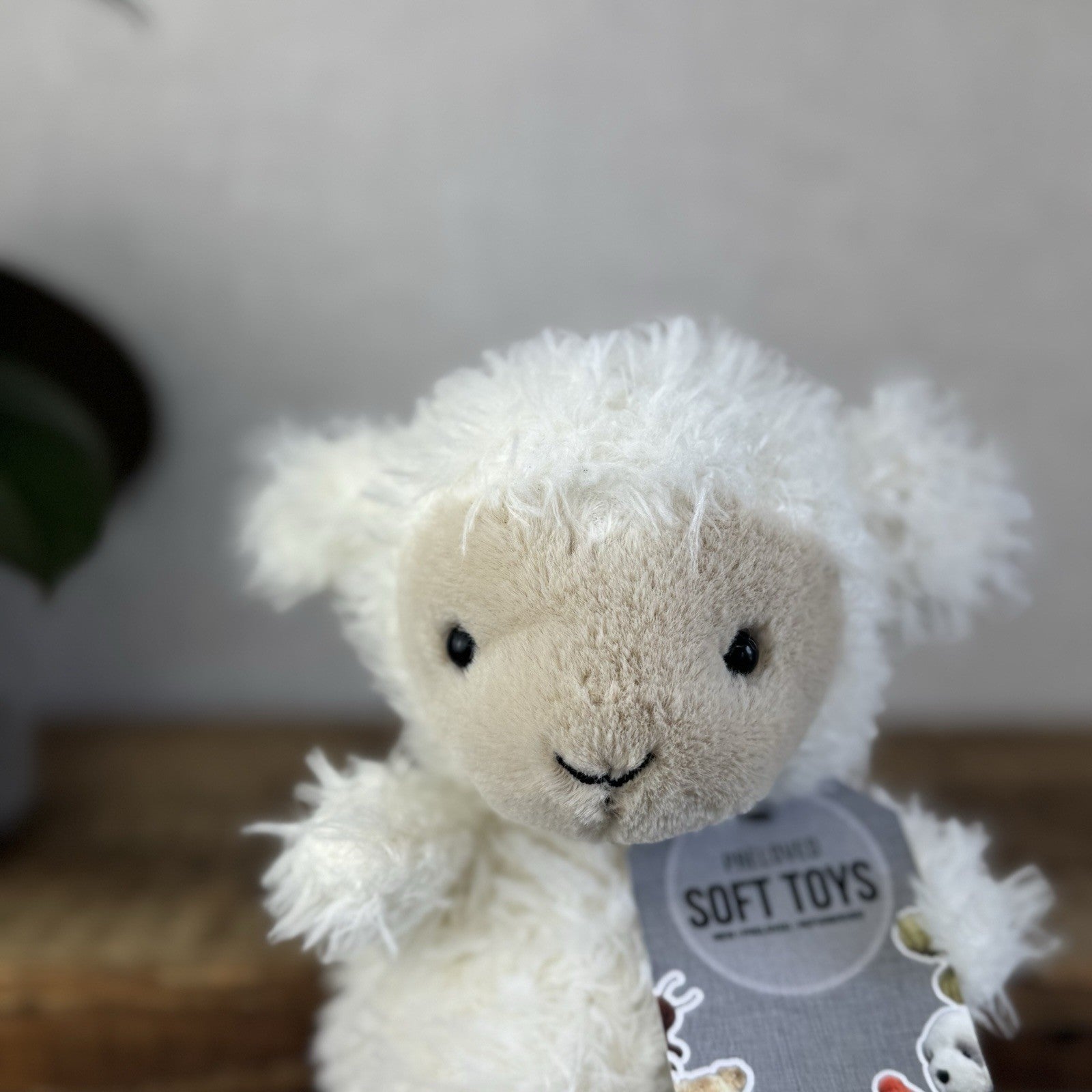 Jellycat Little Lamb - Small White/Cream Lamb Fuzzy Curly Fur Small Lamb 8"