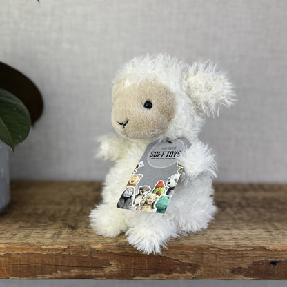 Jellycat Little Lamb - Small White/Cream Lamb Fuzzy Curly Fur Small Lamb 8"