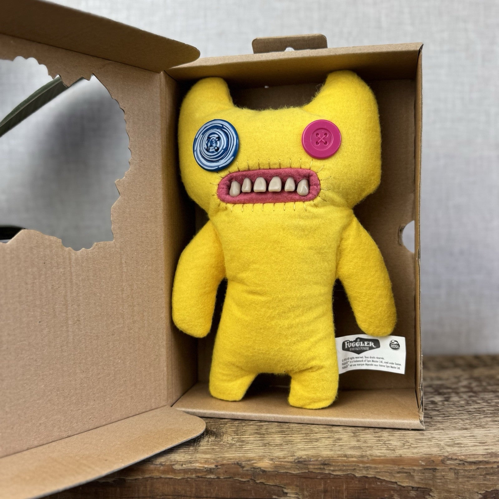 Fuggler Funny Ugly Monster - Indecisive Monster Yellow - New With Original Box