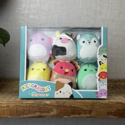 Squishmallow Micromallows 6 pack - Cailey, Connor, Gavi, Zarina, Hasani, Cole