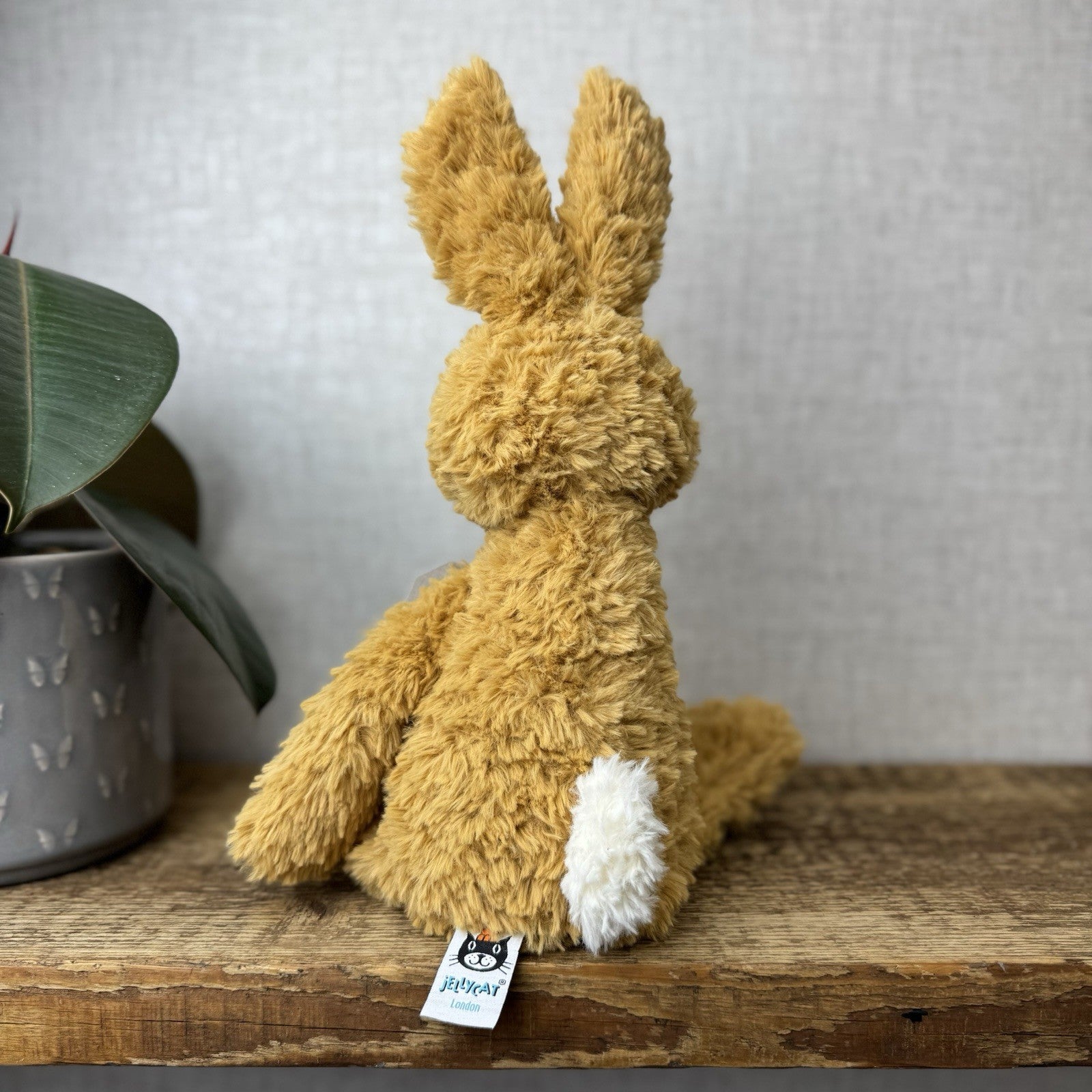 Jellycat Crumble Rabbit - Retired Textured Crumble Mustard Bunny Toy Medium 12"