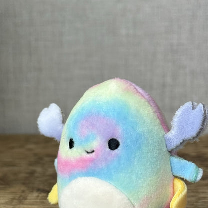 Squishmallow Squishville - Tiny Squishmallow Christabel Tie Dye Crab Pink/blue