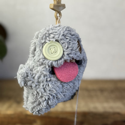 Fuggler Oogah Boogah - Grey Funny Ugly Monster Keyring Plush Collectible 