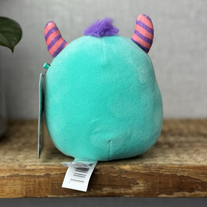 Squishmallow Leon The Love Monster Valentines Edition Blue/Pink 5"