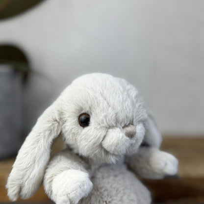 Barbara Bukowski Bears - Kanini Bunny Rabbit - Small Beanie Bunny Rabbit Grey 5"