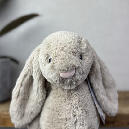 Jellycat Medium Bashful Beige Bunny - Light Brown Bunny Soft Toy Beanie 12” (3)