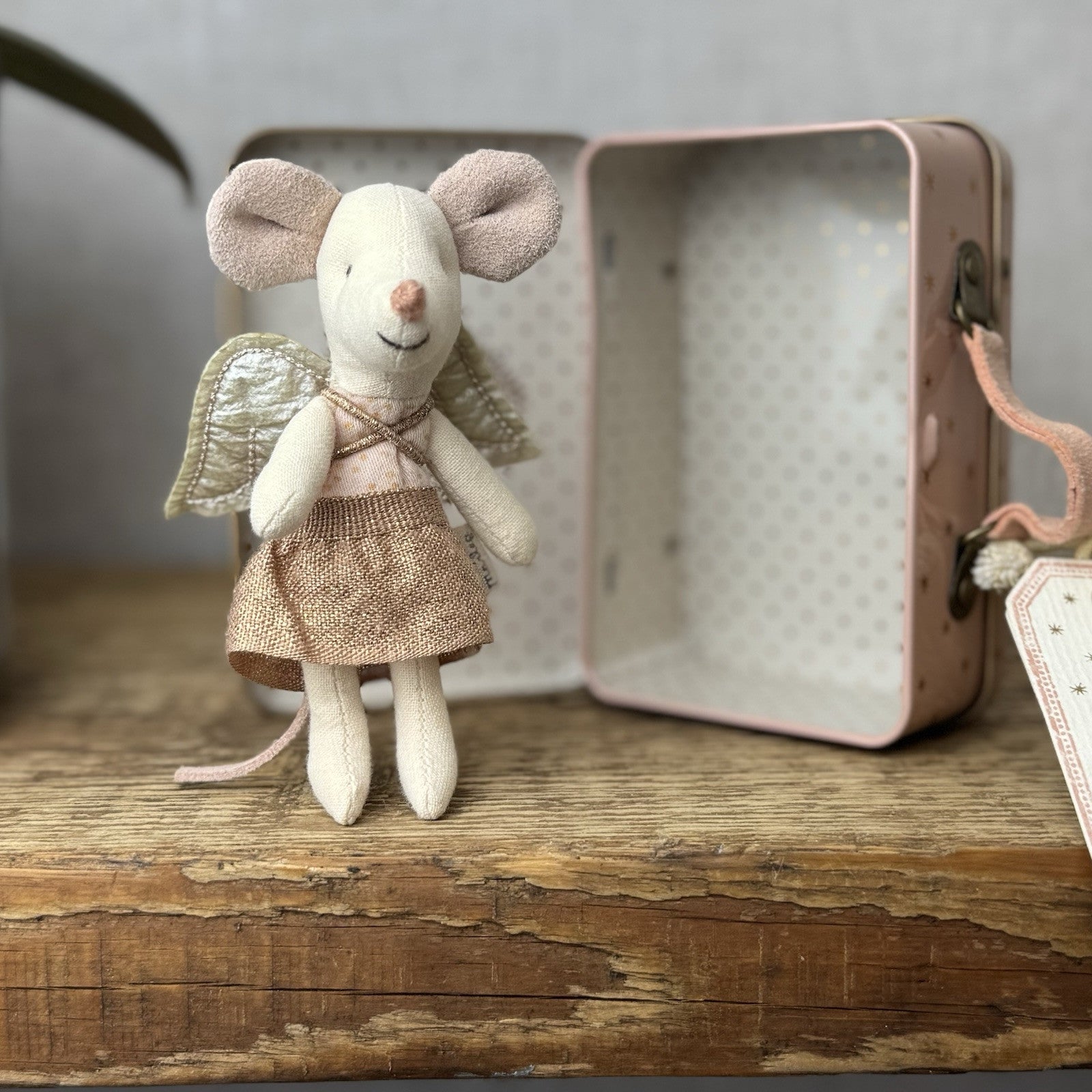Maileg Angel Mouse, Big Sister In Book - New Without Tags Retired 2019