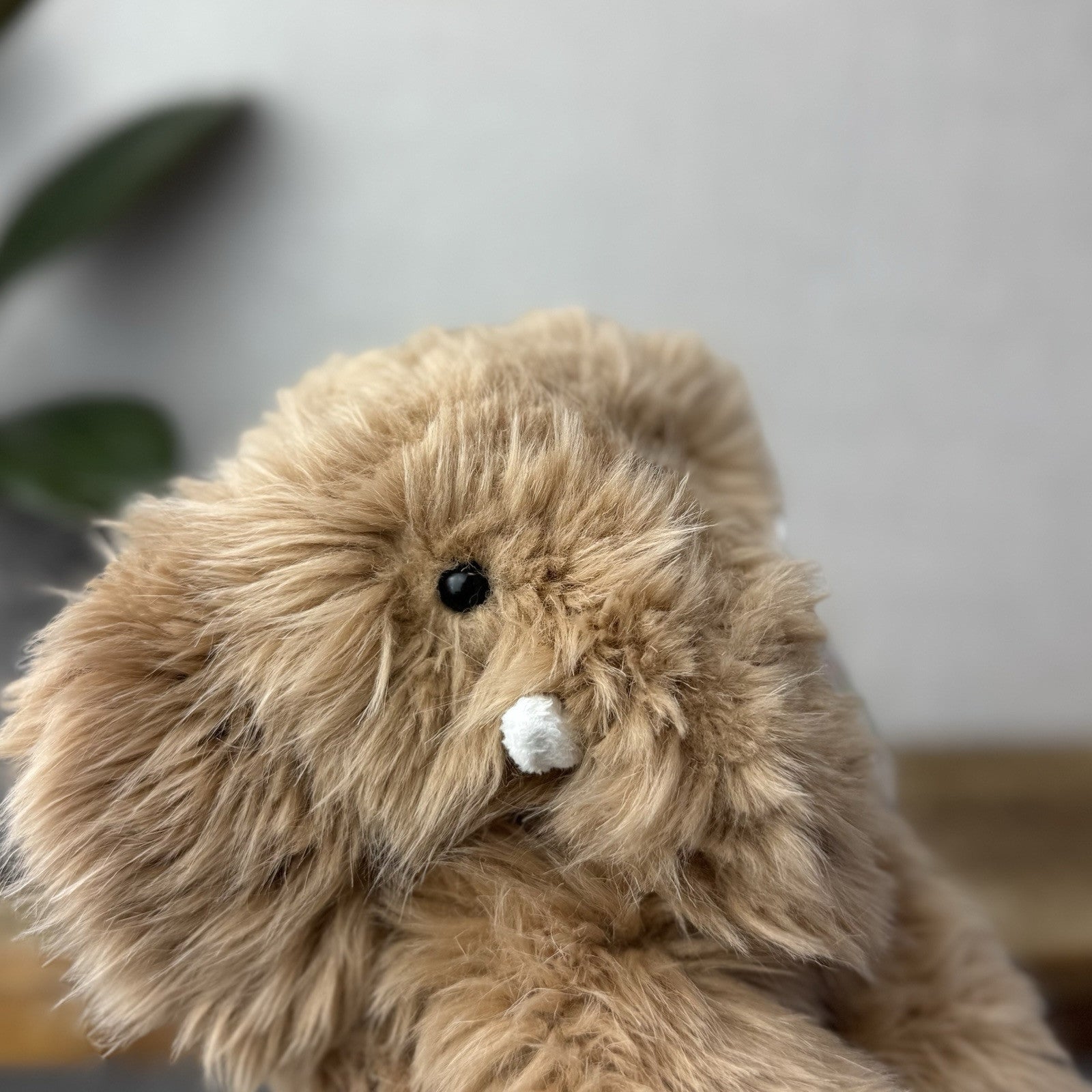 The Little White Company - Monty Mammoth - Fluffy Mammoth Soft Toy Beanie 7"