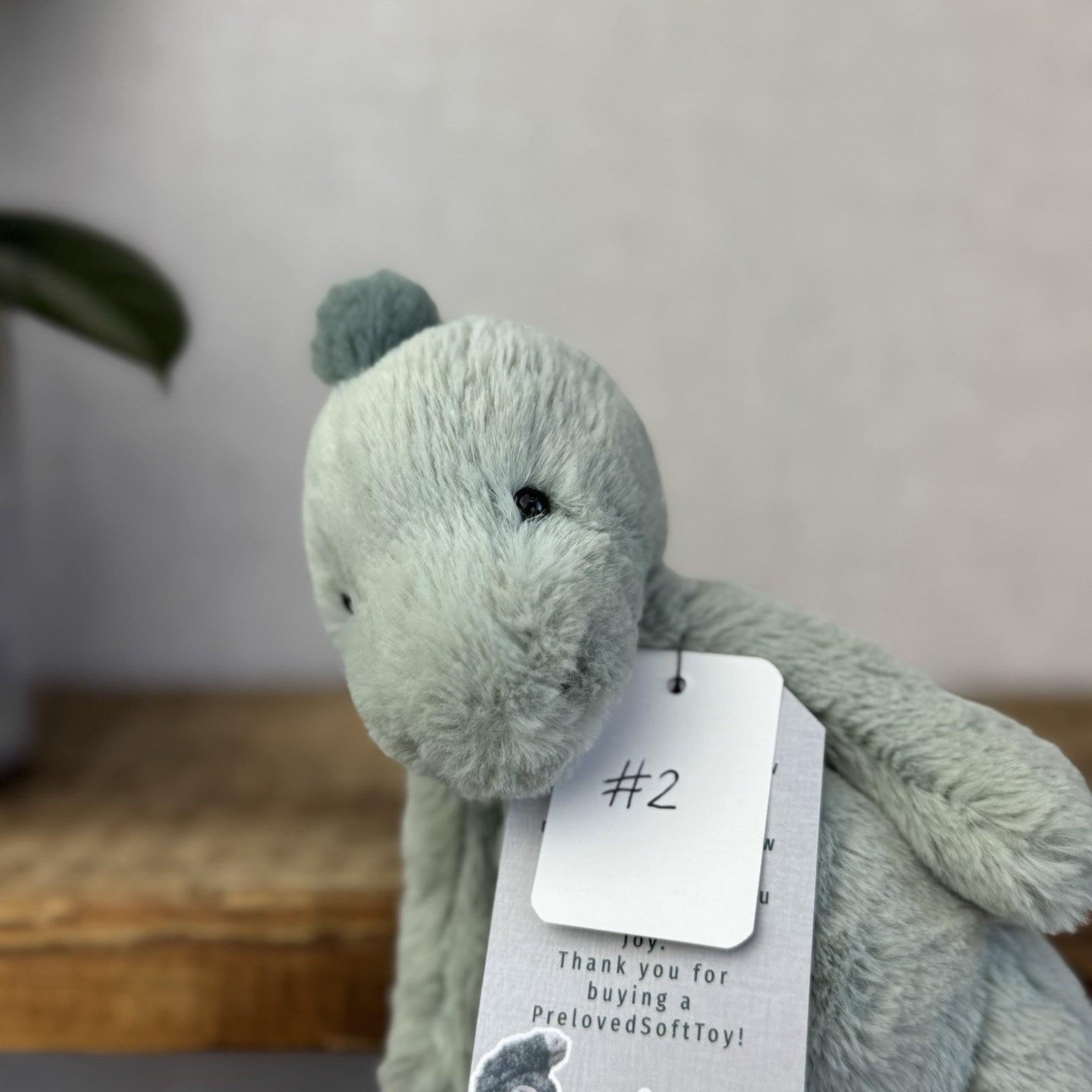 Jellycat Small Puffles Dinosaur - Small Light Green Super Soft Dino Plush 9" (2)