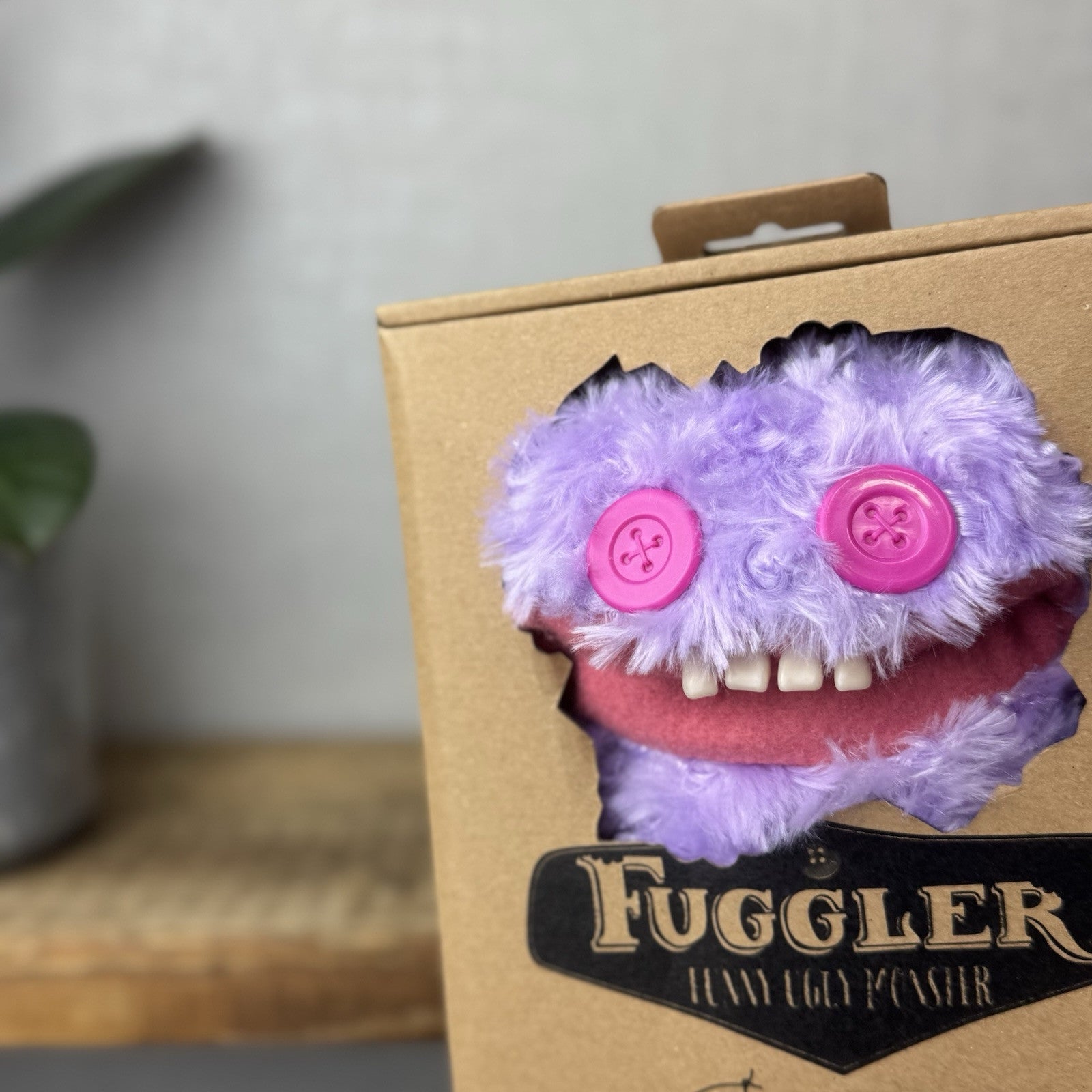 Fuggler Budgie Fuggler Grin Grin Fug - Purple Fluffy Fuggler Funny Ugly Monster