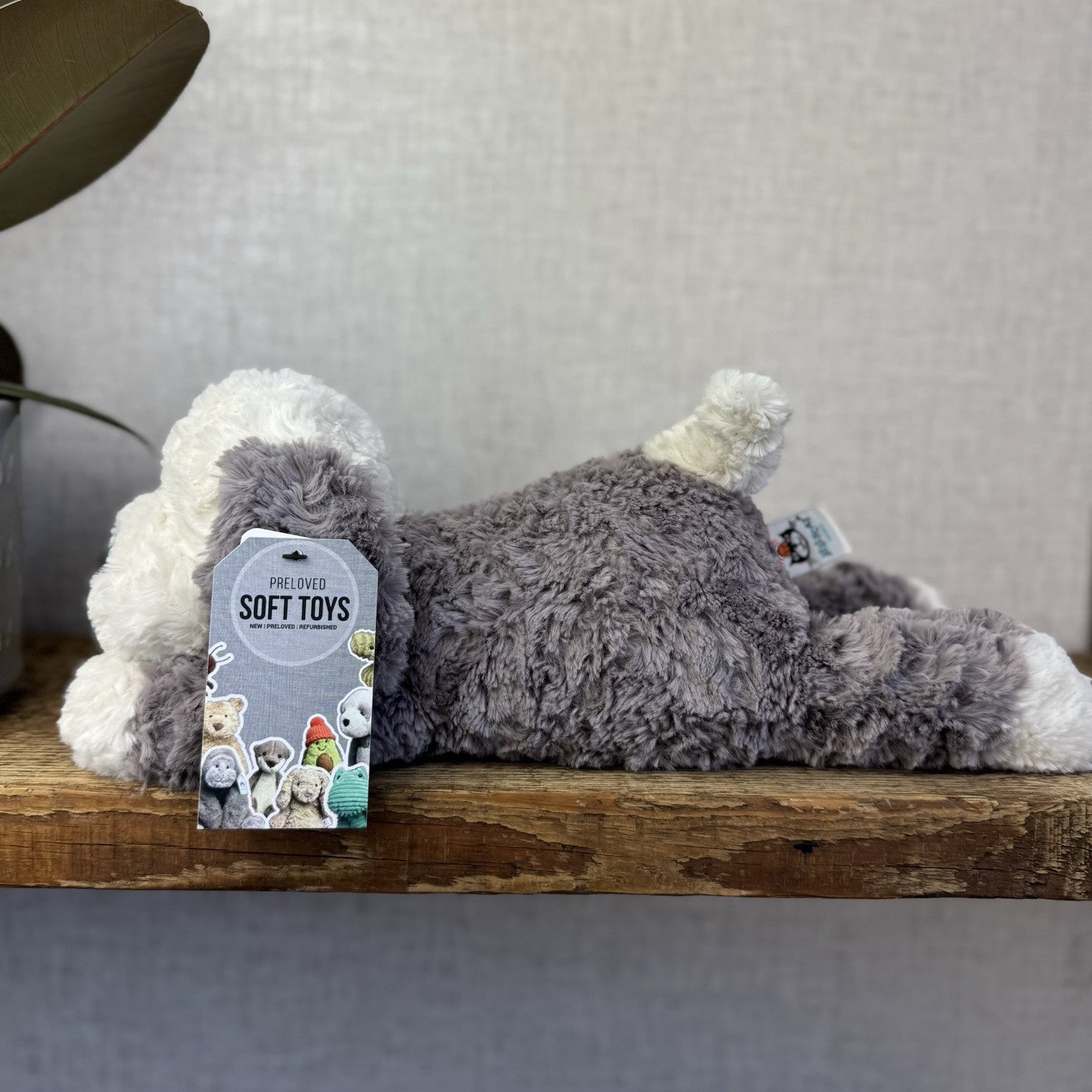 Jellycat Tumblie Sheepdog Grey & White Puppy Dog Soft Toy Plush 14” (2)
