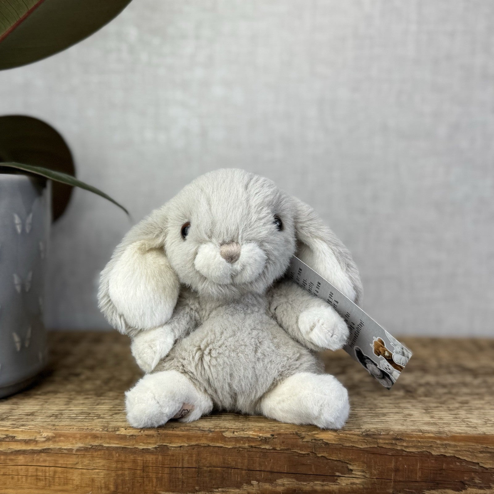 Barbara Bukowski Bears - Kanini Bunny Rabbit - Small Beanie Bunny Rabbit Grey 5"