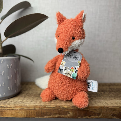Jellycat Lupin Fox - Curly Texture Orange Fox Soft Toy Medium Retired 12”