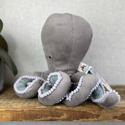 Jellycat Neo Octopus - Grey Octopus Plush Medium New Without Tags 10"