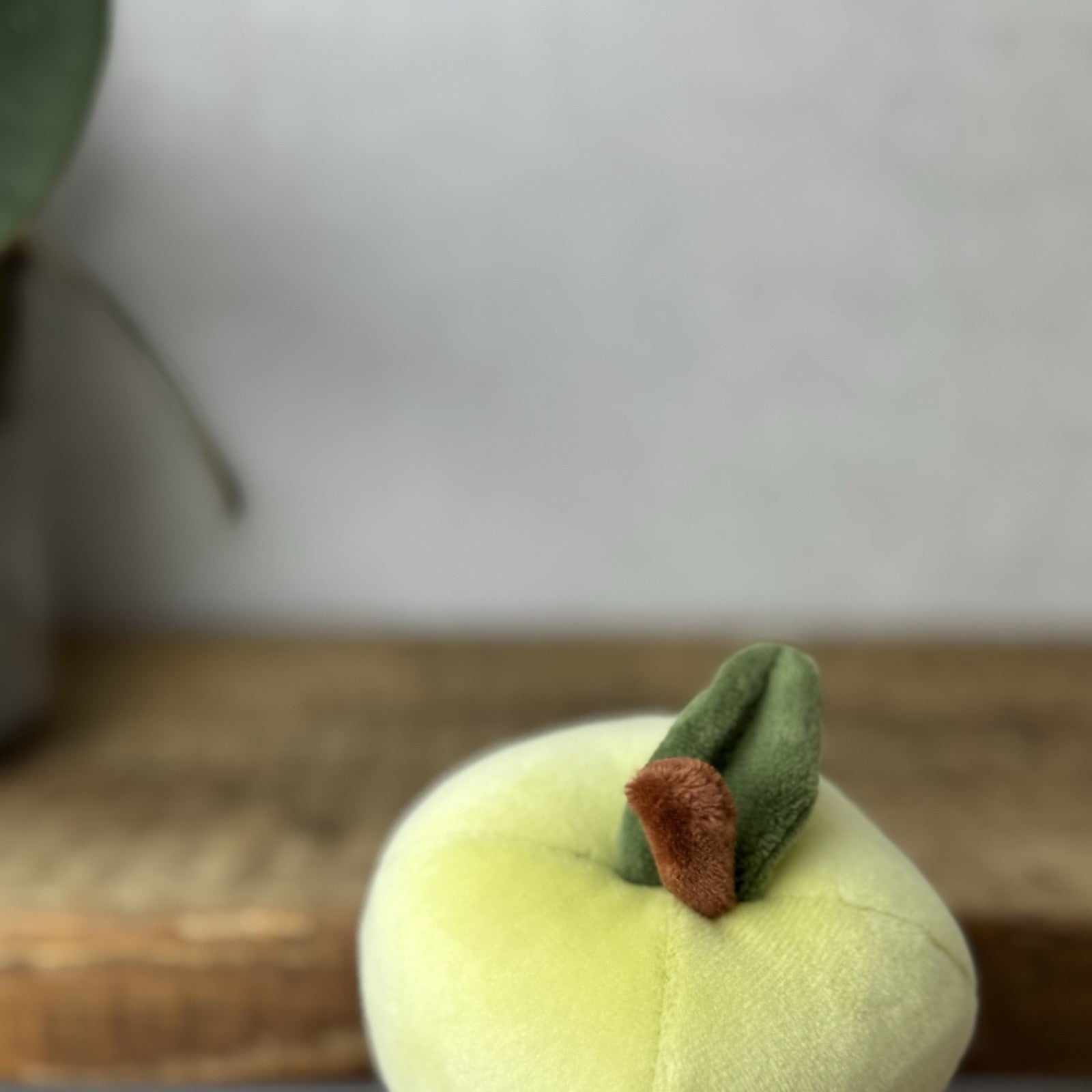 Jellycat Fabulous Fruit Apple - Green Apple Velour Play Food Soft Toy Beanie 4”
