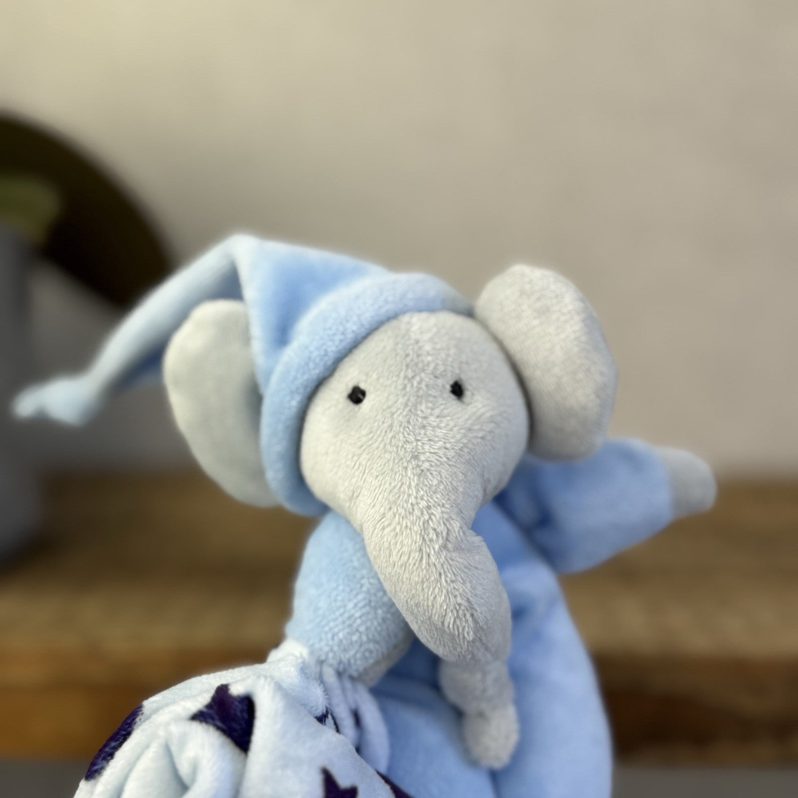 Jellycat Starry Nights Elephant Soother - Little Jellycat Stars/Blue Comforter