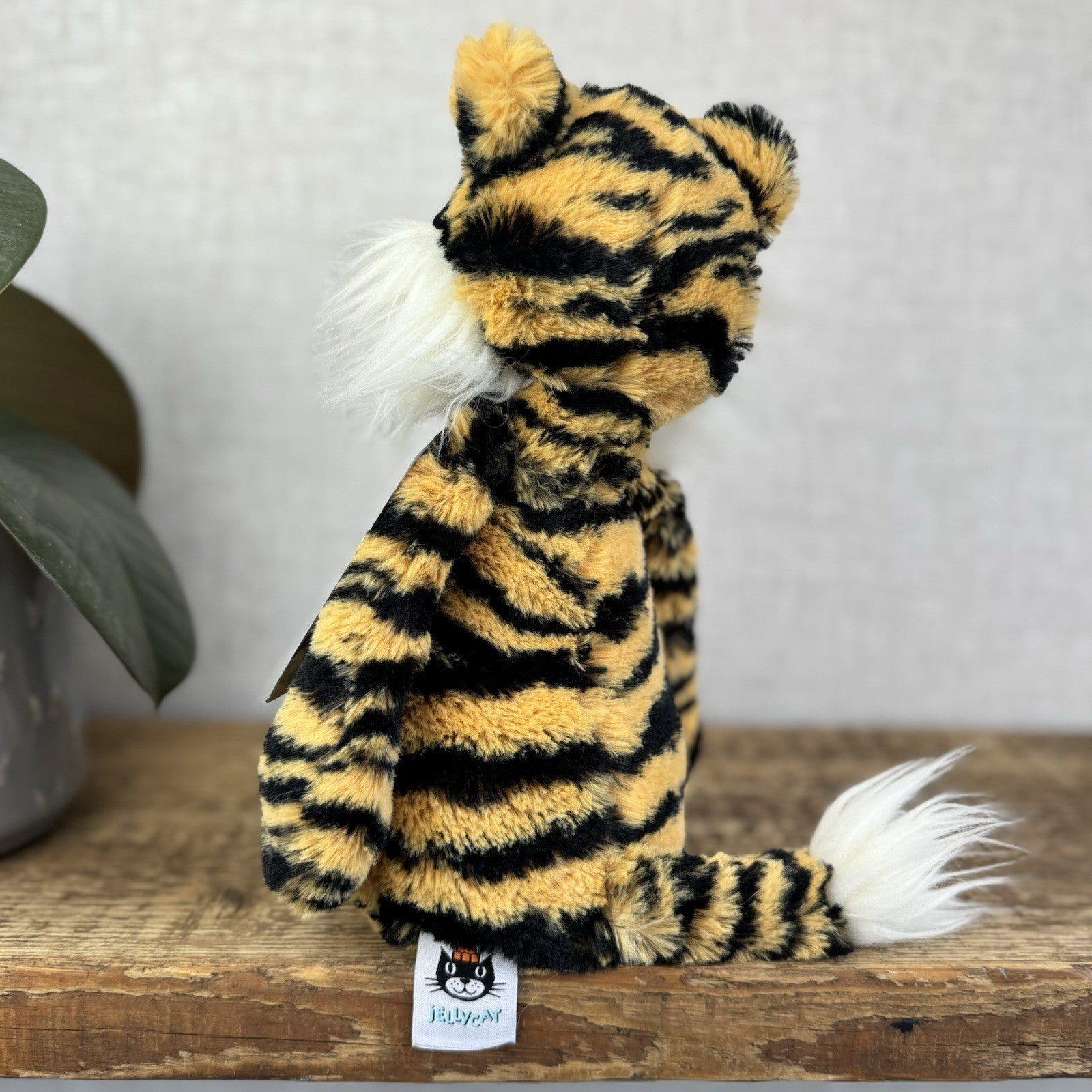 Jellycat Medium Bashful Tiger - Orange/white Tiger Old Style Jellycat Beanie 12”