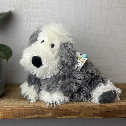 Jellycat Medium Truffles Chaucer Dog - Cream/Grey Floppy Dog Pillow Retired 14”