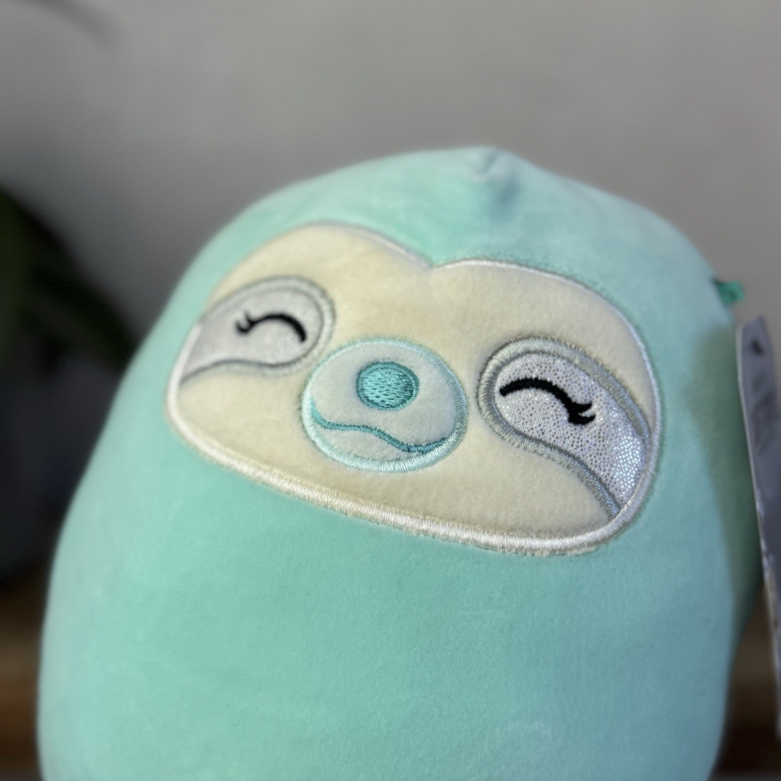 Squishmallow Aqua The Mint Sloth - Smiley Sloth Blue Squish Small Size Cute 7.5"