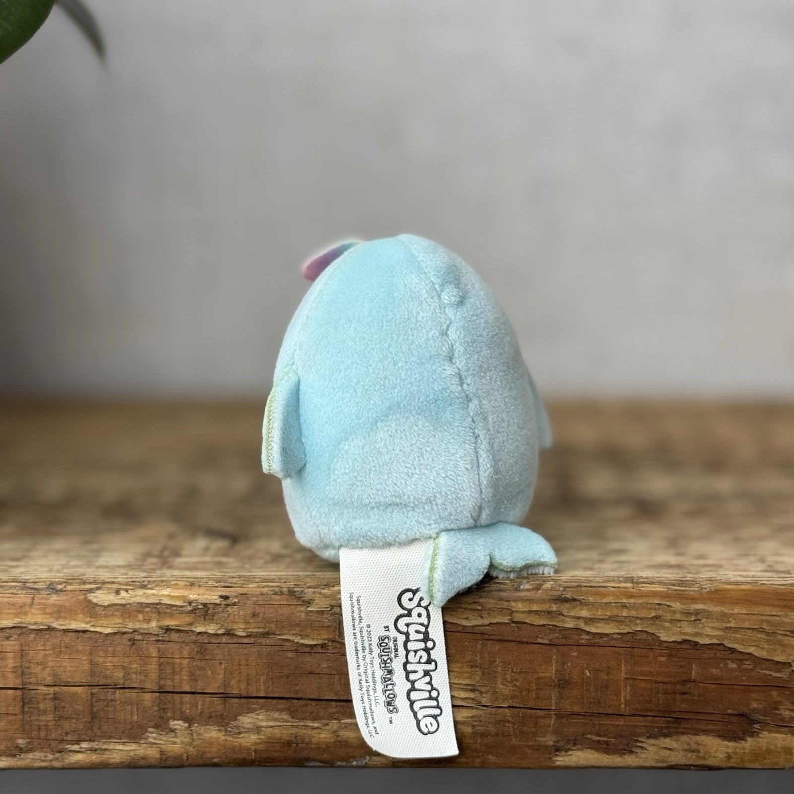 Squishmallow Squishville - Tiny Squishmallow - Nellie Tie-dye Narwhal White/blue