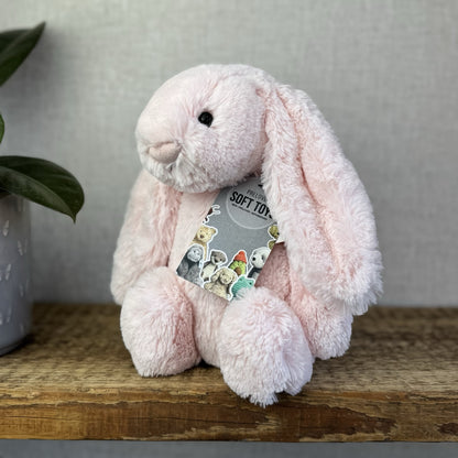 Jellycat Medium Bashful Pink Bunny - Light Pink Baby Pink Bunny Soft Toy 12” (2)